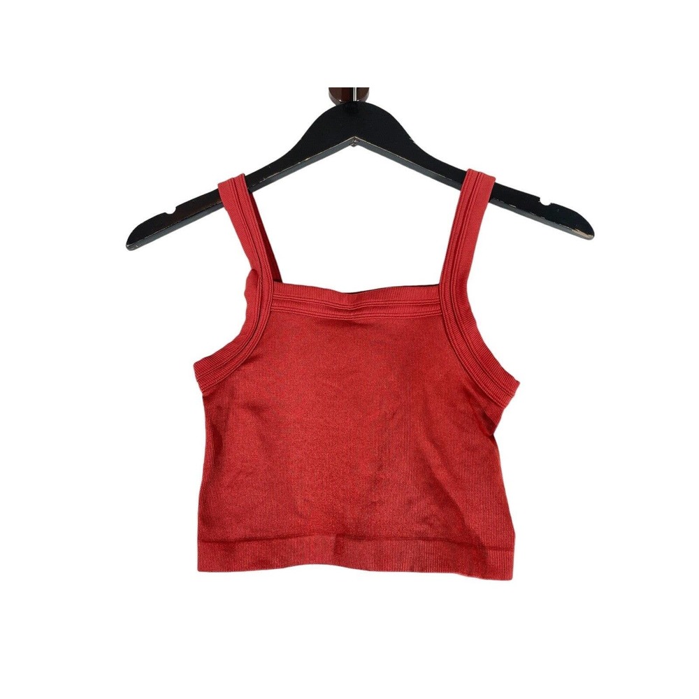 Out from Under Crop Top Rust Ribbed Stretch Tight XS/S Urban Outfitters Camisole